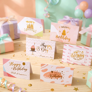 Cartes de remerciement en papier d'art 14x9,5 cm, impression numérique, pour la Fête des Enseignants, Joyeux Anniversaire, Fête des Mères, Carte de vœux bronzée, Saint-Valentin - Product Image 4