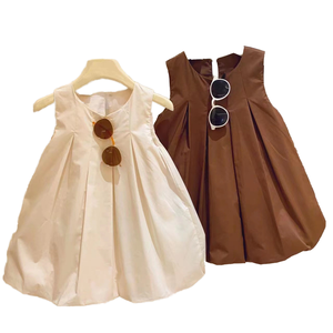 sachin and babi light blue dress Children's Casual Cotton Denim Dress with O-Neck Collar for Spring Summer