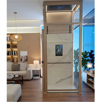 Ascenseur à traction MRL / Ascenseur résidentiel en acier inoxydable pour 8 personnes / Ascenseur électrique domestique pour hôtel