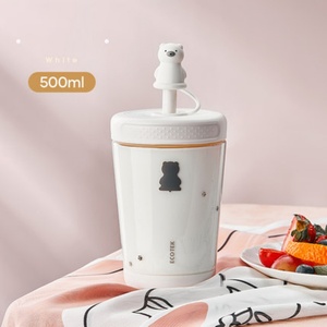 Wholesale Customized 500ml Portable Kids Drinking Tritan <b>Bottle</b> Plastic Drink Kids Water <b>Bottle</b> With Straw Ice Cream Cups - Product Image 4