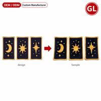 Ensemble de jouets en peluche Tarot personnalisés OEM ODM, peluches Lune Soleil Étoile à partir d'illustrations, usine de jouets en peluche célestes personnalisés