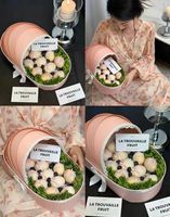Nouvelle boîte cadeau florale pour berceau de nouveau-né, boîte à fleurs double usage, fournitures d'emballage en gros pour fleuristes