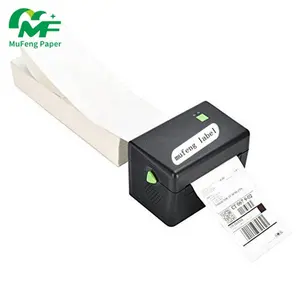 Harga pabrik Fanfold 4X6 kosong langsung Thermal pengiriman label stiker thermal printer kertas label roll