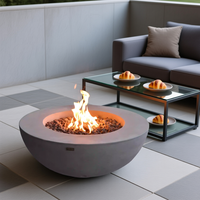 Brasero extérieur en béton, foyer rond au propane de 30/36 pouces pour patio et jardin