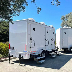 ポータブル浴室トレーラーカスタム3ストール高級モバイルトイレトレーラー - Product Image 3