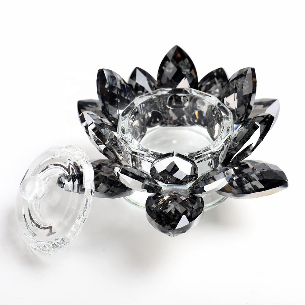 Высококачественная прозрачная стеклянная чашка в форме лотоса, Хрустальная посуда для дизайна ногтей для хранения акриловой жидкой пудры