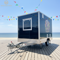 Camion de restauration entièrement équipé de 10 pieds, chariot à hot-dogs personnalisable, remorque de cuisine résistante à la rouille pour snacks, bonbons et chips