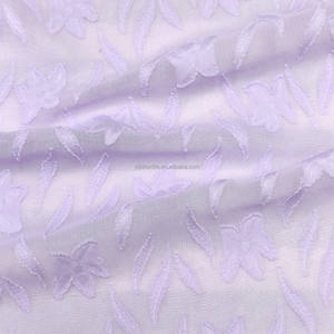 Patrones de agotamiento en capas 100% poliéster Flor de cinco pétalos tejido combinado-120 GSM transparente para decoración de ropa de niños y Hijabs - Product Image 2