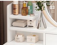 2025 blanc en bois maquillage vanité bureau 4 tiroirs miroir chambre meubles chaise tabouret pour beauté soins personnels 2025 Collection