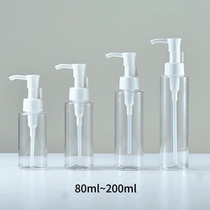 Bán Buôn Rỗng Nhựa Mỹ Phẩm Chai Pet Trong Suốt Lotion Chai 80/100/120/150/200Ml Chăm Sóc Tóc Tinh Dầu Chai - Product Image 1