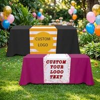 Nappe pliante en polyester imperméable avec logo personnalisé coloré de 4 pieds/6 pieds/8 pieds pour événements professionnels