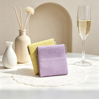 Pochette à bijoux en cuir PU, fermeture automatique à pression, couleurs assorties, anti-poussière, rangement pratique pour boucles d'oreilles et bagues