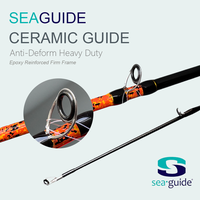 Canne à pêche Seaguide 1 pièce 6ft 7ft en fibre de carbone, puissance moyenne, action rapide, pour la pêche au bar en rivière et en lac