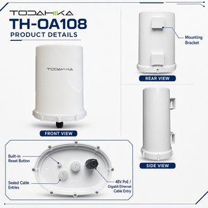 Access Point Wireless Esterno ad Alta <span class=keywords><strong>Velocità</strong></span> AX3000 Dual Band 2.4GHz/5.8GHz WiFi 6 48V PoE Gigabit Mesh Network 160MHz Centralizzato - Product Image 5
