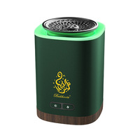 Brûleur d'encens électrique de luxe à LED, diffuseur d'aromathérapie, logo personnalisé, portable, USB, écologique, en métal, style moyen-oriental