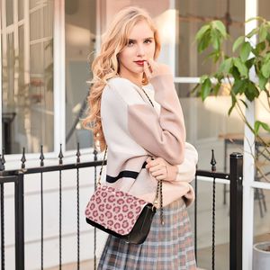 Bolso Bandolera de Piel Sintética con Estampado Floral y Solapa Personalizado para Mujer, Bolso de Hombro con Cadena, Venta al por Mayor OEM - Product Image 5
