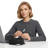 Cable USB C a USB C de 240W 6A de Carga Rápida, Cable de Nailon para Teléfono, Banco de Energía, Escáner de Código de Barras e Impresora