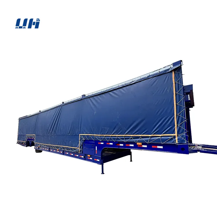 Factory Supply Hydraulic Enclosed Car Carrier Trailer with Jump up Car Transport Semi Truck Trailer