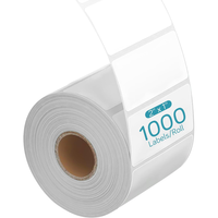 Rollo de Etiquetas Térmicas Directas Blancas de 2"x1", Autoadhesivas, Impermeables, para Códigos de Barras, Códigos QR, Precios, Almacenamiento, Organización, Etiquetas para Frascos