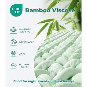 Camisón de Bambú y Viscosa para Mujer, Manga Corta, Suave, Ropa de Dormir Informal - Product Image 5