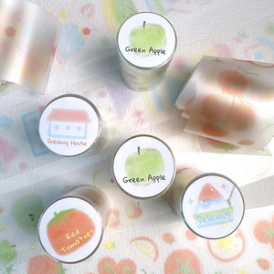 4 Rolls <b>Washi</b> <b>Tape</b> Set Cute Stickers Cartoon Fruit PET <b>Washi</b> <b>Tape</b> Self-Adhesive Waterproof PET <b>Tape</b> DIY Crafts Decorative <b>Tape</b> - Product Image 3