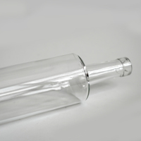 Vente en gros de bouteilles cylindriques vides en verre transparent silex de Bordeaux bouteille de vin de 750ml pour Champagne brandy vin liqueur spiritueux