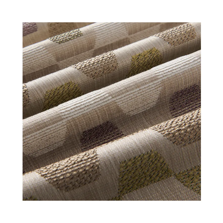 Factory Wholesale Geometric Design Jacquard Fabric Home Textile Curtain Fabric
