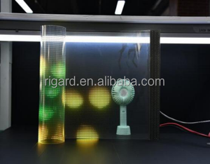 कस्टम रचनात्मक अल्ट्रा पतले घुमावदार चिपकने वाला पारदर्शी एलईडी फिल्म के लिए पूर्ण रंग स्क्रीन - Product Image 4