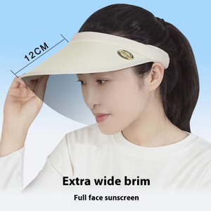 महिलाओं की फैशनेबल गर्मी Uv सूर्य संरक्षण टोपी बड़े ब्रिम लुभावनीय हेडबैंड अपf50 + एंटी- यूव आकस्मिक विर कैप - Product Image 3