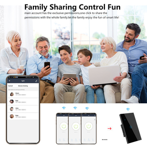 Ledeast DS-124-2 tuya nhà thông minh 2 băng đảng cảm ứng thông minh chuyển đổi ánh sáng Google Alexa điều khiển bằng giọng nói thông minh ZigBee chuyển đổi - Product Image 4