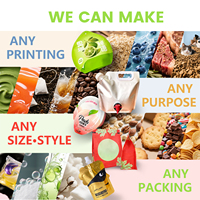Bolsa con Base y Logotipo Personalizado, Impresa en Huecograbado, con Apertura Fácil, Impermeable, Termosellable, Material PET/PE, para Envasado de Alimentos para Mascotas y Chicles
