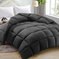 Couette matelassée en microfibre coréenne épaissie 1 pièce, taille King, pour l'hiver, vente en gros, gris, noir, blanc