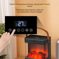 Poêle électrique de style européen avec simulation 3D de flamme, chauffage en céramique, couverture de 21 à 30 m²