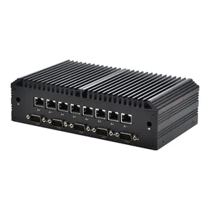 Qotom 10th Gen Core I7 10710U Hexa Core Mini PC I225v 2.5G 8 LAN Fanless Firewall Router MiNi PC For Windows 11