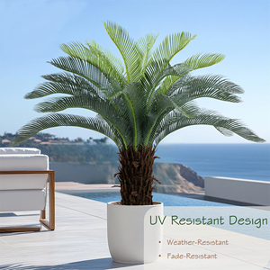 Cycas Revoluta กระถางประดิษฐ์ต้นไม้ต้นปาล์ม<span class=keywords><strong>ปลอม</strong></span>เหมือนจริงสำหรับตกแต่งบ้านสำนักงานการบำรุงรักษาต่ำ - Product Image 4