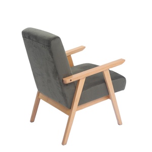 Royal <strong>Wingback</strong> Designer <strong>Arm</strong> Sofa Soft Velvet Relax <strong>Chair</strong> with Wood Furniture for Living Room and Bedroom - Product Image 4