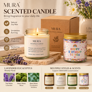 Bougie parfumée à la soja avec confettis et citation amusante, coffret cadeau pour amis et collègues - Product Image 2
