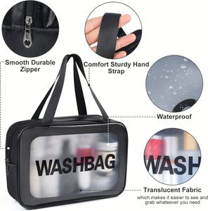Factory Wholesale Transparent Cosmetic Bag Portable Travel Cosmetic Bag with logo Personalized Custom Cosmetic Bags & <b>Cases</b> - Product Image 5
