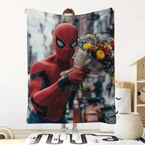 Manta de franela suave con estampado de superhéroe Spider-Man de dibujos animados y Anime - Product Image 4