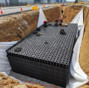 Caissons <span class=keywords><strong>de</strong></span> récupération d'<span class=keywords><strong>eau</strong></span> <span class=keywords><strong>de</strong></span> <span class=keywords><strong>pluie</strong></span> entrecroisés légers et robustes <span class=keywords><strong>pour</strong></span> dissipation sous-surface, avec atténuation efficace - Product Image 2