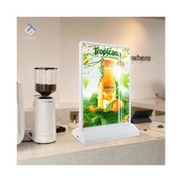 Boîte à lumière noire rétro-éclairée pour affiche LED en aluminium A2 pour image murale film forme rectangle