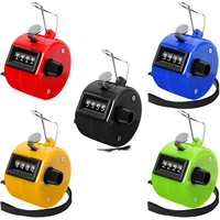 Compteur manuel mécanique en plastique durable PETKNOWS, 5 pièces, 4 chiffres, pour événements scolaires, golf, sports, bureau