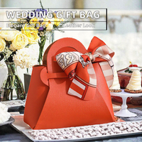 Sacs cadeaux pour mariage et baby shower, sacs à main en PVC pour femmes, sacs à bonbons et friandises avec fleur
