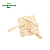 Cuillères à glace en bois biodégradables personnalisées à prix d'usine jetables avec logo