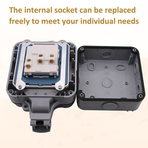 SUMMAO Prise et interrupteur électriques étanches IP66 pour extérieur, avec <span class=keywords><strong>base</strong></span> en ABS, pour éclairage et stockage frigorifique, résistant aux intempéries - Product Image 6