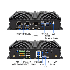 Venta al por mayor ordenador sin ventilador Dual Lan 6 COM Core <span class=keywords><strong>I7</strong></span> 4500U <span class=keywords><strong>CPU</strong></span> 2xDDR3L GPIO PS/2 Stock pequeño Mini PC Industrial - Product Image 3