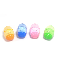 Haute qualité mignon hippopotame animal sacapuntas impression de logo personnalisé marque privée portable dessin animé manuel taille-crayon