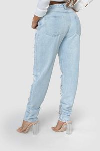 청바지 제조업체 여성용 레이어드 스커트 빈티지 워시드 플레어 레그 Y2K 청바지 바지 - Product Image 2