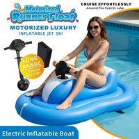 Nouveau bateau gonflable à moteur, propulsion double, électrique, en PVC, jouet aquatique flottant pour 1 personne, fabricant direct