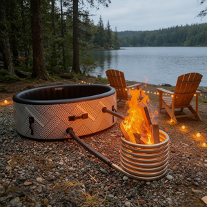 OEM <b>Inflatable</b> Drop Stitch Spa Tub Portable Design Rigid Body for Outdoor Hot Ice <b>Bath</b> Recovery Therapy - Product Image 3